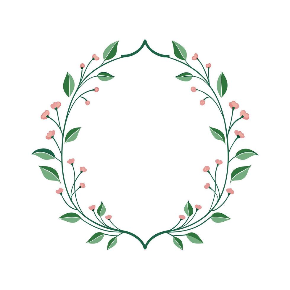 Beautiful Floral Frame Border Illustration vector