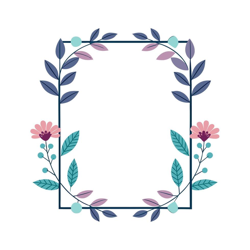 Beautiful Floral Frame Border Illustration vector