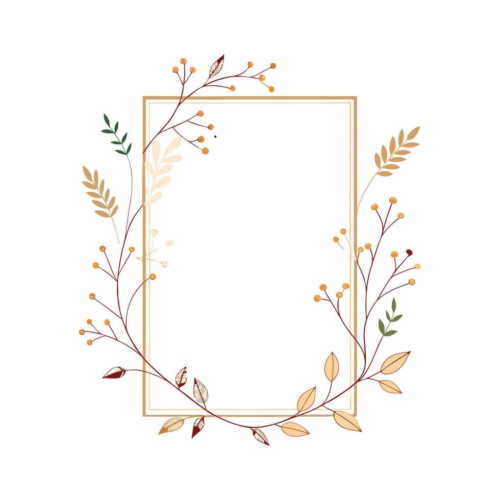 Beautiful Floral Frame Border Illustration vector