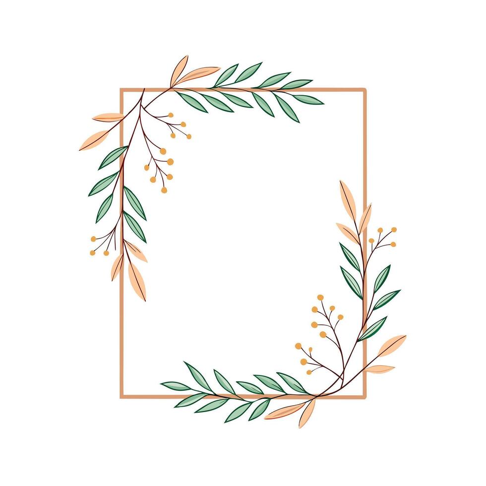 Beautiful Floral Frame Border Illustration vector