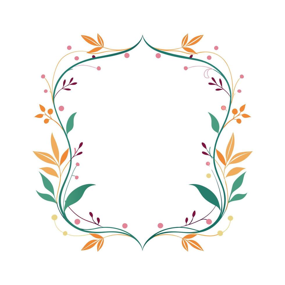 Beautiful Floral Frame Border Illustration vector