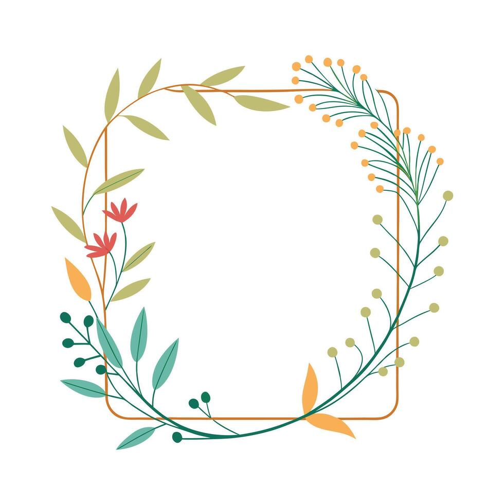 Beautiful Floral Frame Border Illustration vector