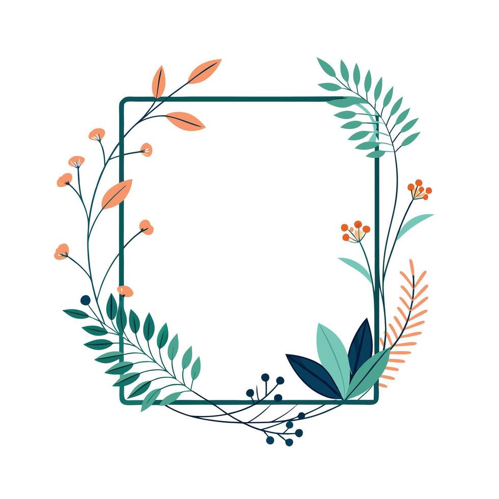 Beautiful Floral Frame Border Illustration vector