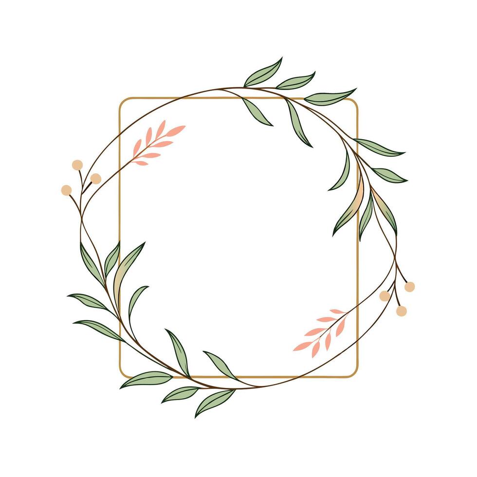 Beautiful Floral Frame Border Illustration vector