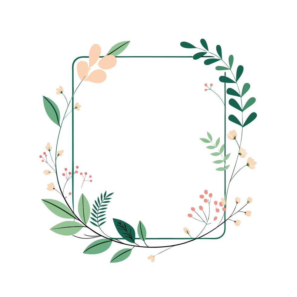 Beautiful Floral Frame Border Illustration vector