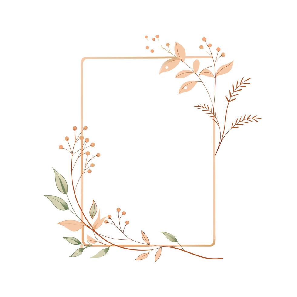 Beautiful Floral Frame Border Illustration vector