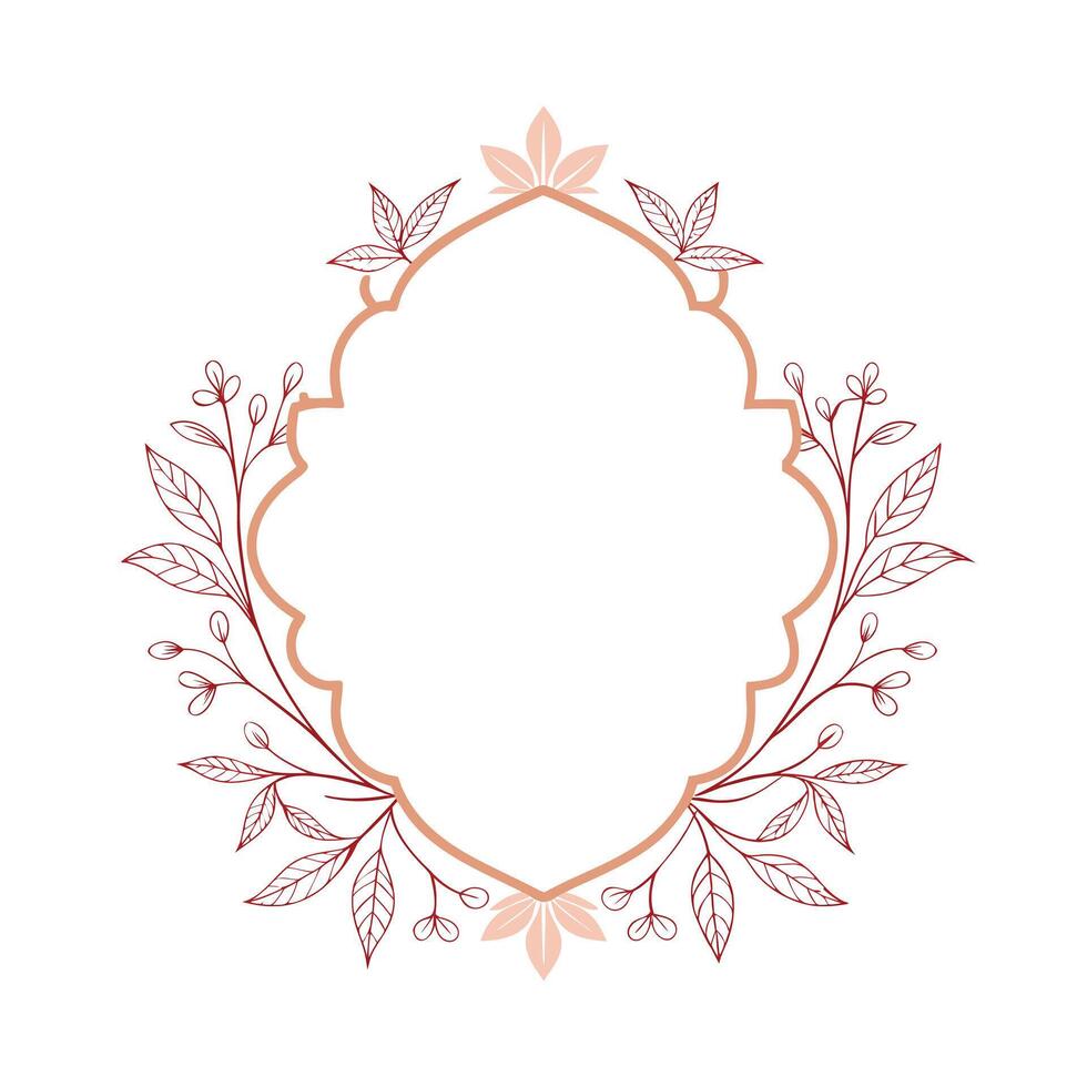 Beautiful Floral Frame Border Illustration vector