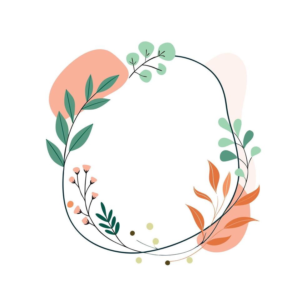Beautiful Floral Frame Border Illustration vector