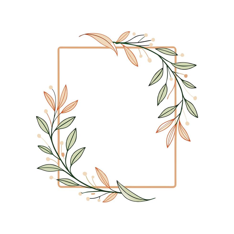 Beautiful Floral Frame Border Illustration vector