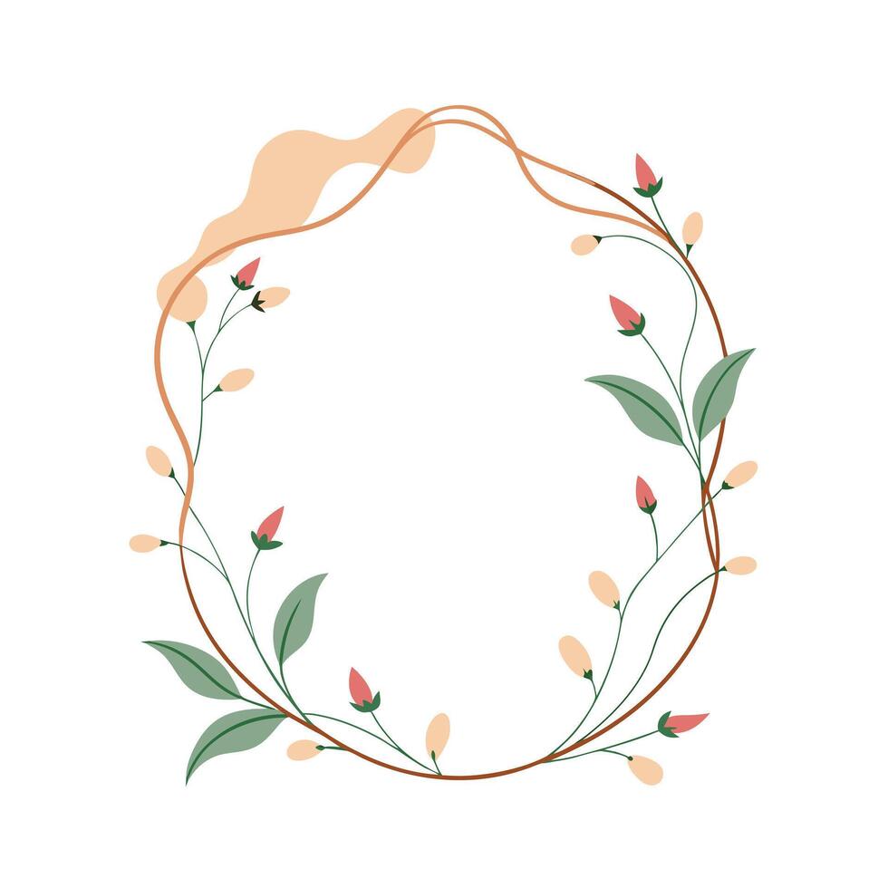Beautiful Floral Frame Border Illustration vector