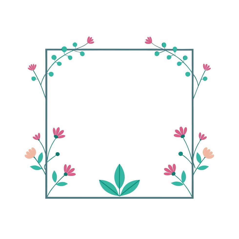 Beautiful Floral Frame Border Illustration vector