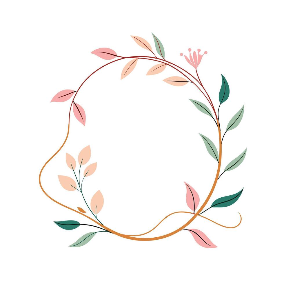 Beautiful Floral Frame Border Illustration vector