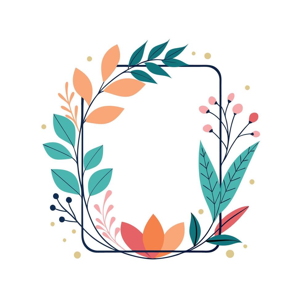 Beautiful Floral Frame Border Illustration vector