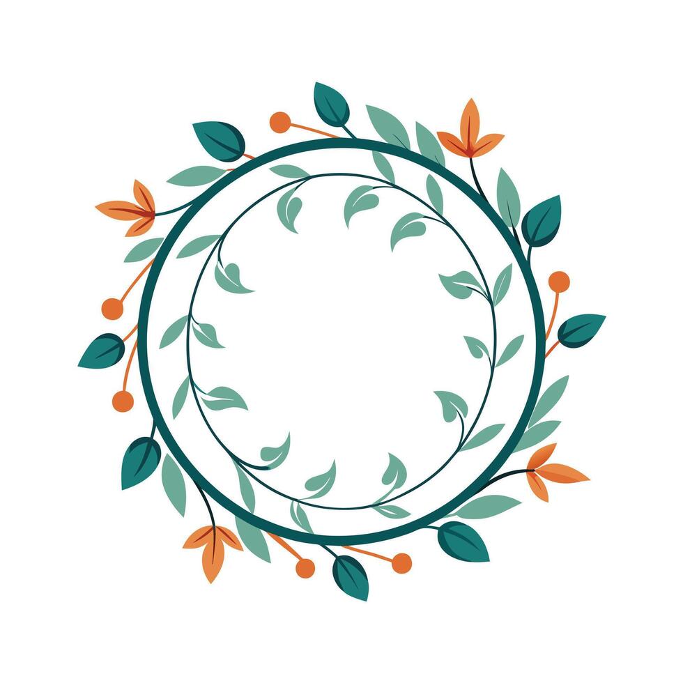 Beautiful Floral Frame Border Illustration vector