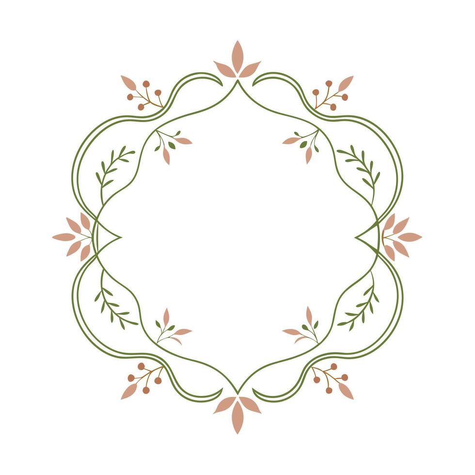 Beautiful Floral Frame Border Illustration vector