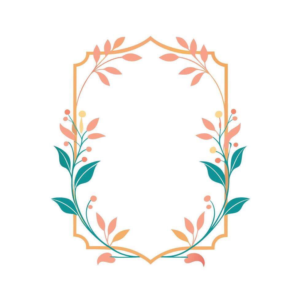 Beautiful Floral Frame Border Illustration vector