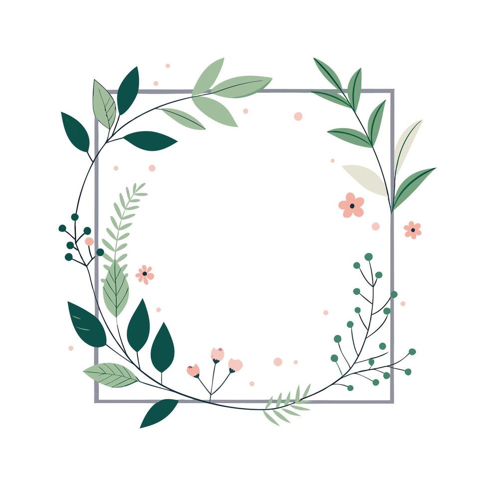 Beautiful Floral Frame Border Illustration vector