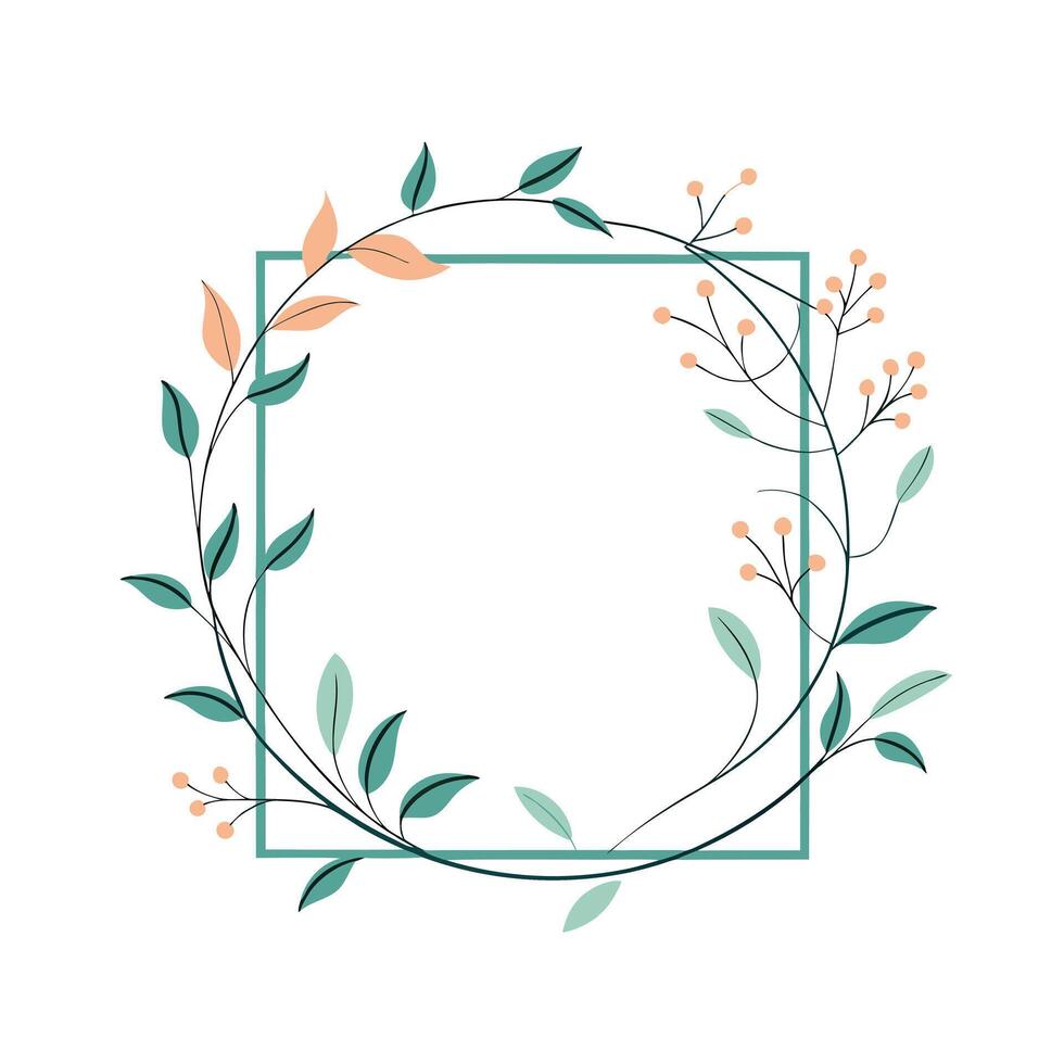 Beautiful Floral Frame Border Illustration vector