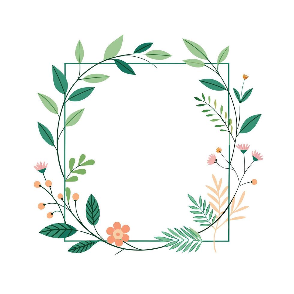 Beautiful Floral Frame Border Illustration vector