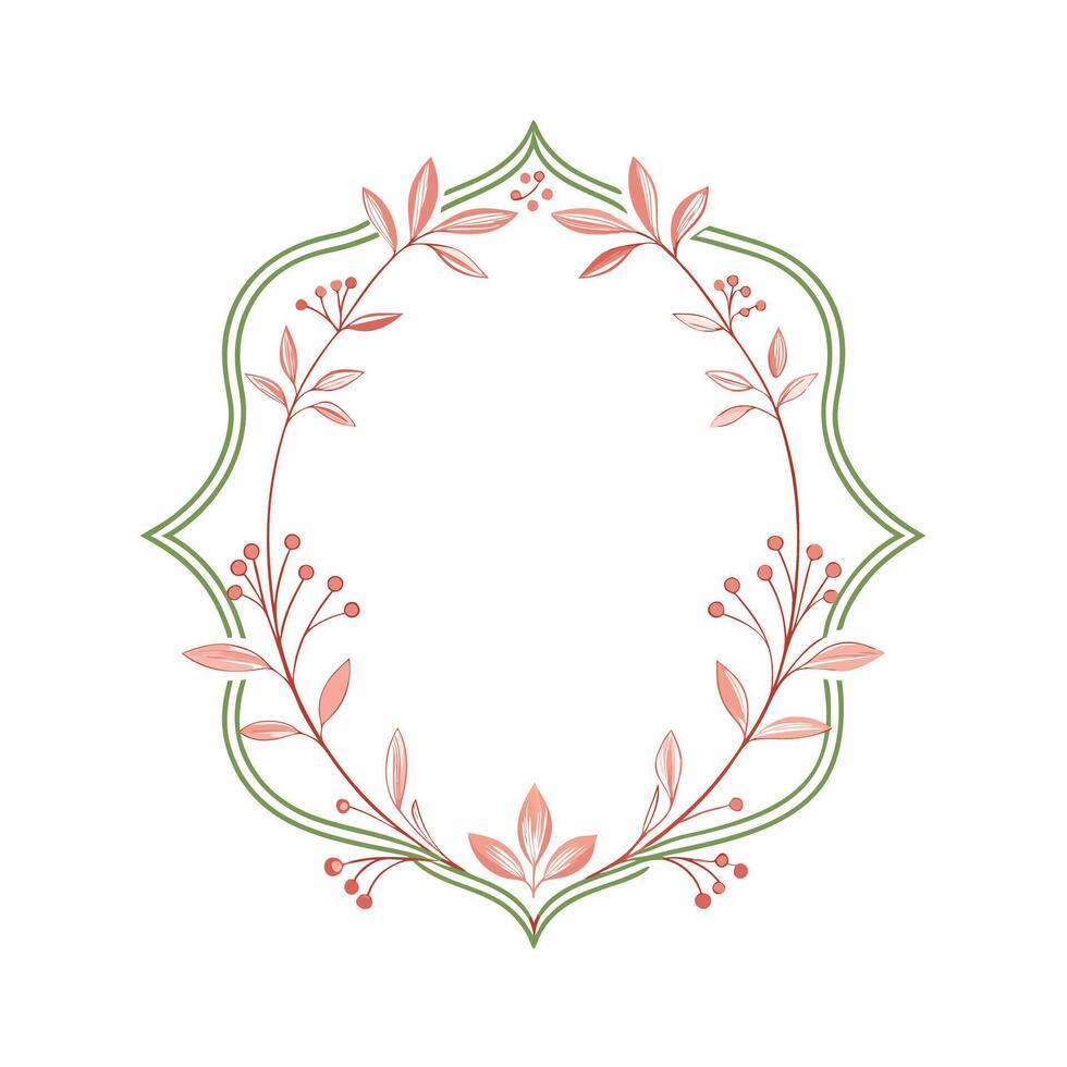 Beautiful Floral Frame Border Illustration vector