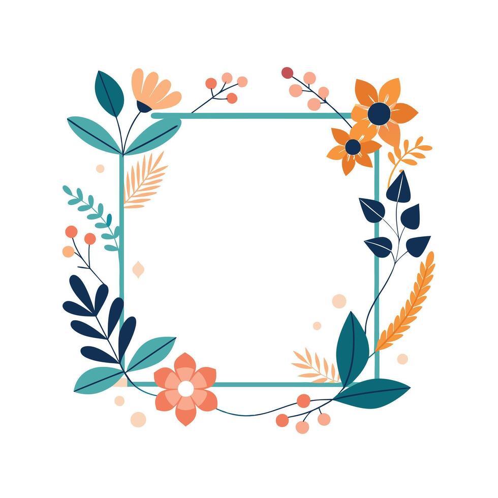 Beautiful Floral Frame Border Illustration vector