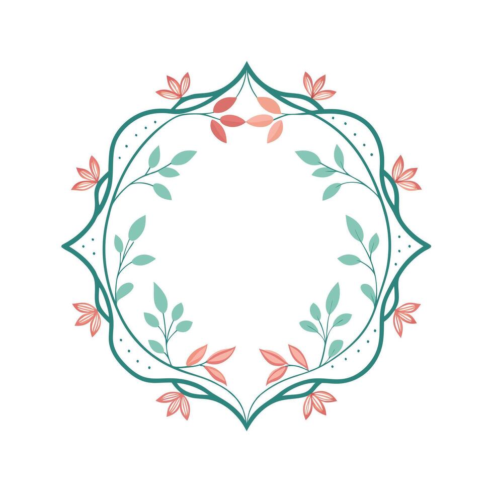 Beautiful Floral Frame Border Illustration vector