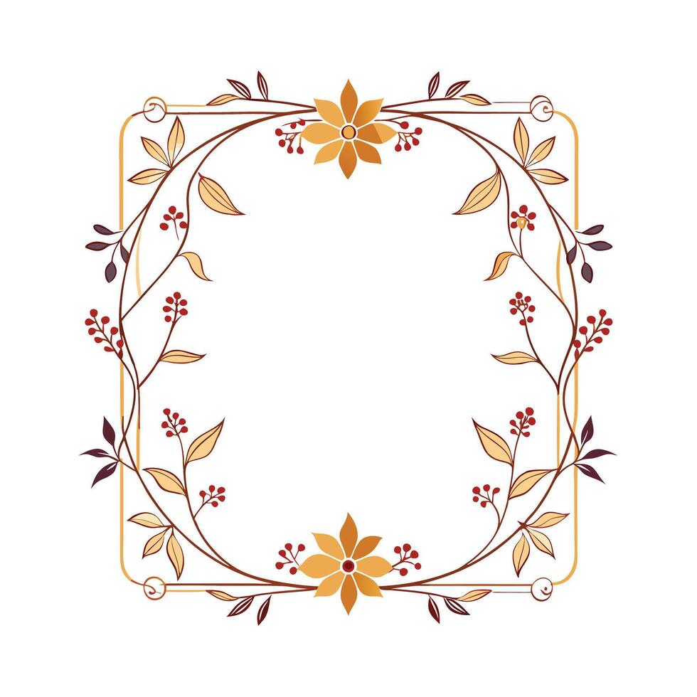 Beautiful Floral Frame Border Illustration vector