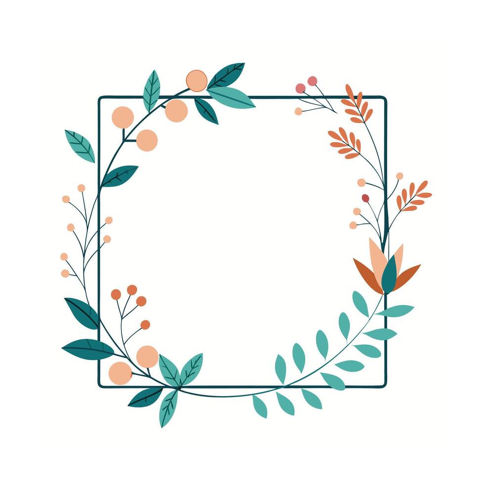 Beautiful Floral Frame Border Illustration vector