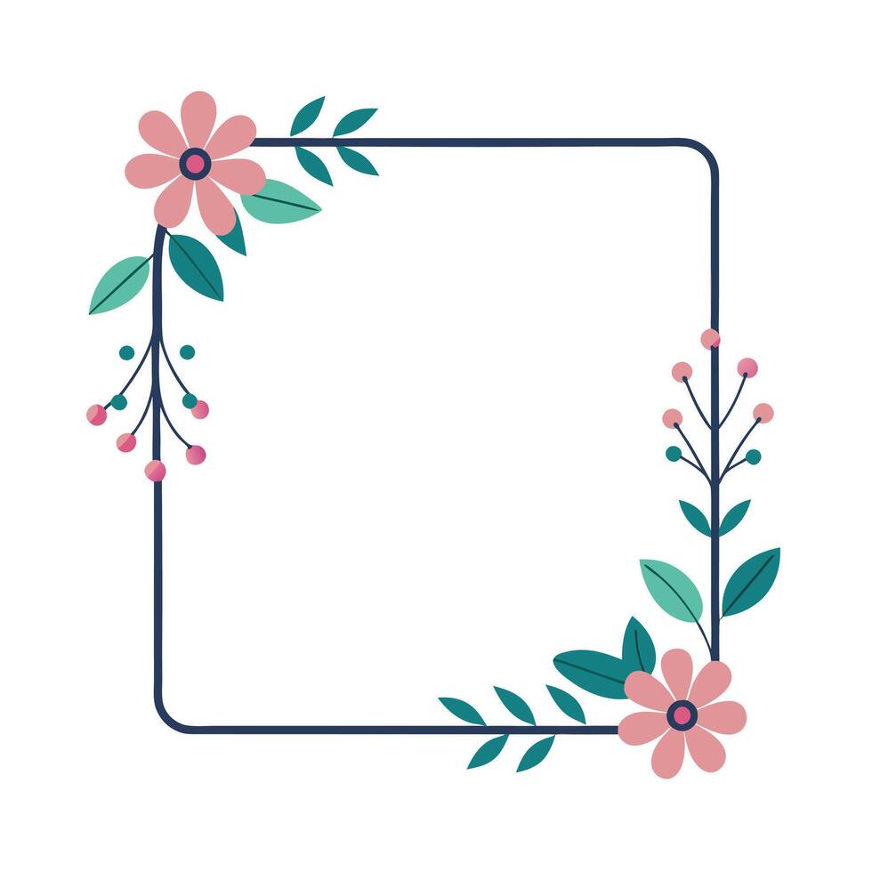 Beautiful Floral Frame Border Illustration vector