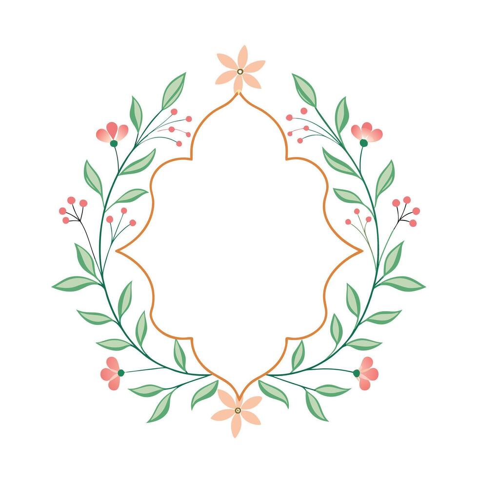 Beautiful Floral Frame Border Illustration vector
