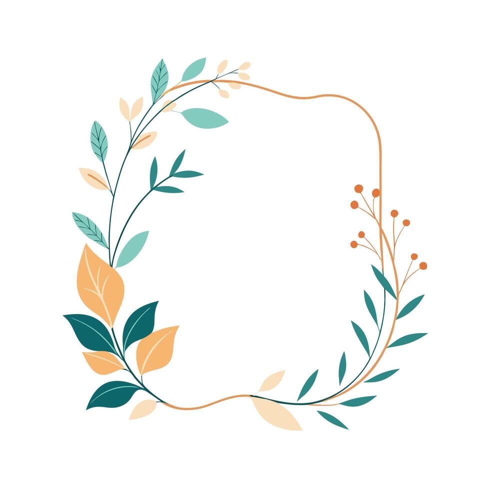 Beautiful Floral Frame Border Illustration vector