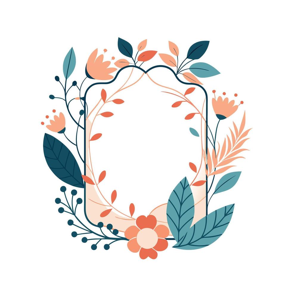 Beautiful Floral Frame Border Illustration vector