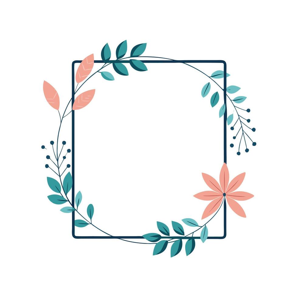 Beautiful Floral Frame Border Illustration vector