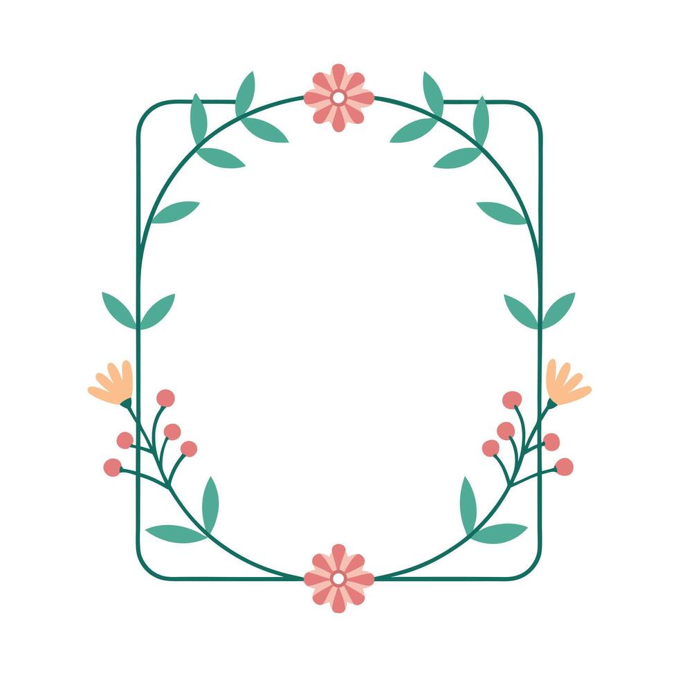Beautiful Floral Frame Border Illustration vector