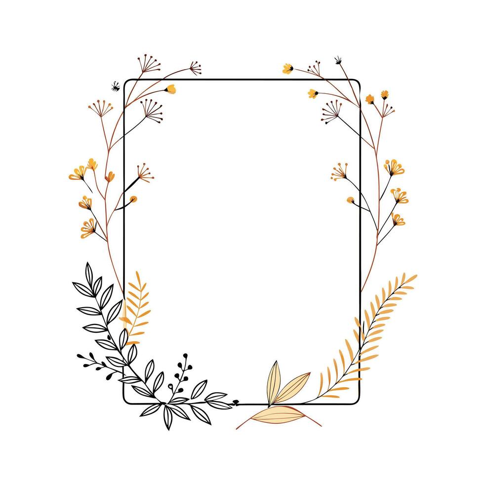 Beautiful Floral Frame Border Illustration vector