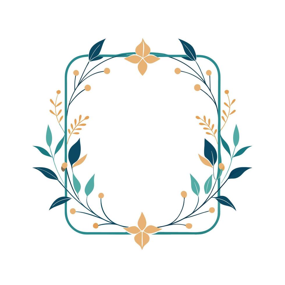 Beautiful Floral Frame Border Illustration vector