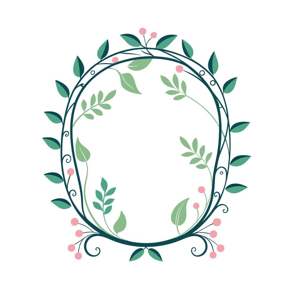 Beautiful Floral Frame Border Illustration vector