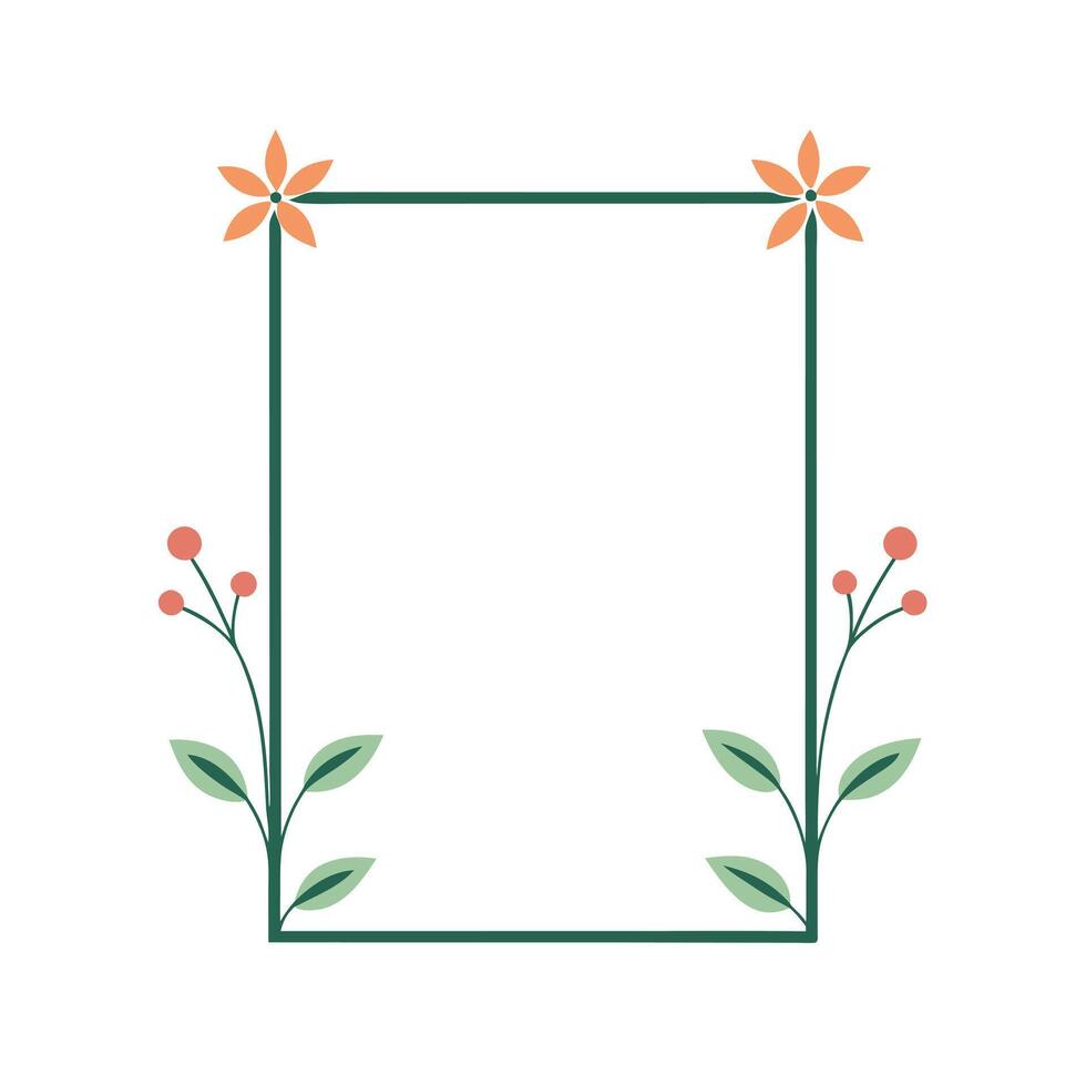 Beautiful Floral Frame Border Illustration vector
