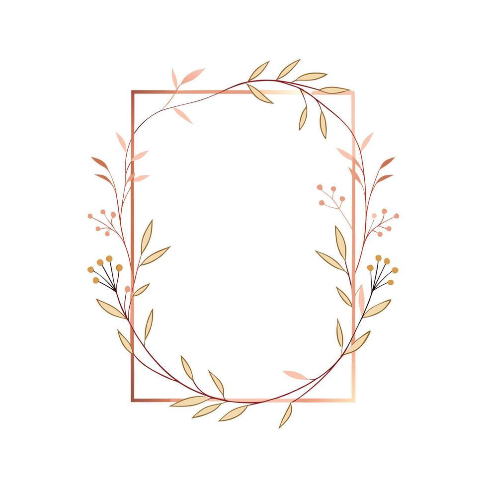 Beautiful Floral Frame Border Illustration vector
