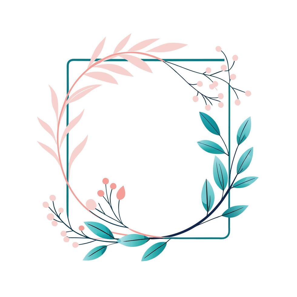 Beautiful Floral Frame Border Illustration vector