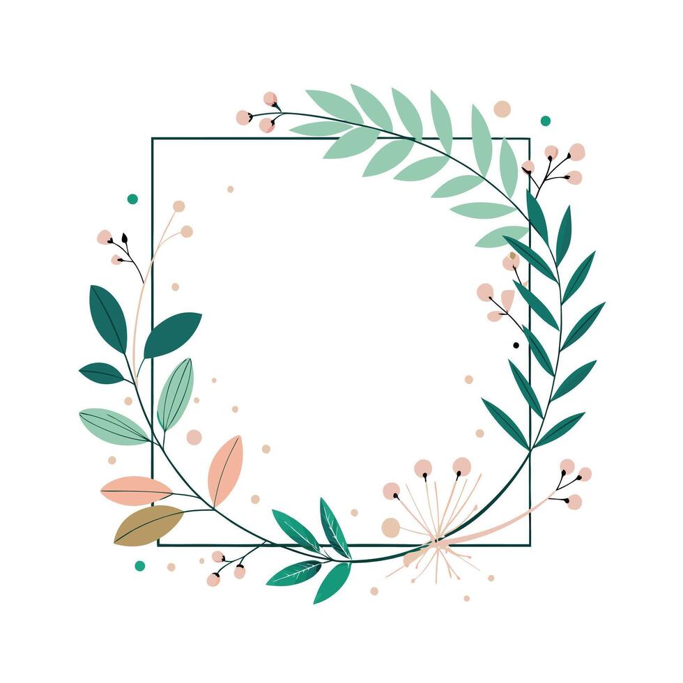 Beautiful Floral Frame Border Illustration vector