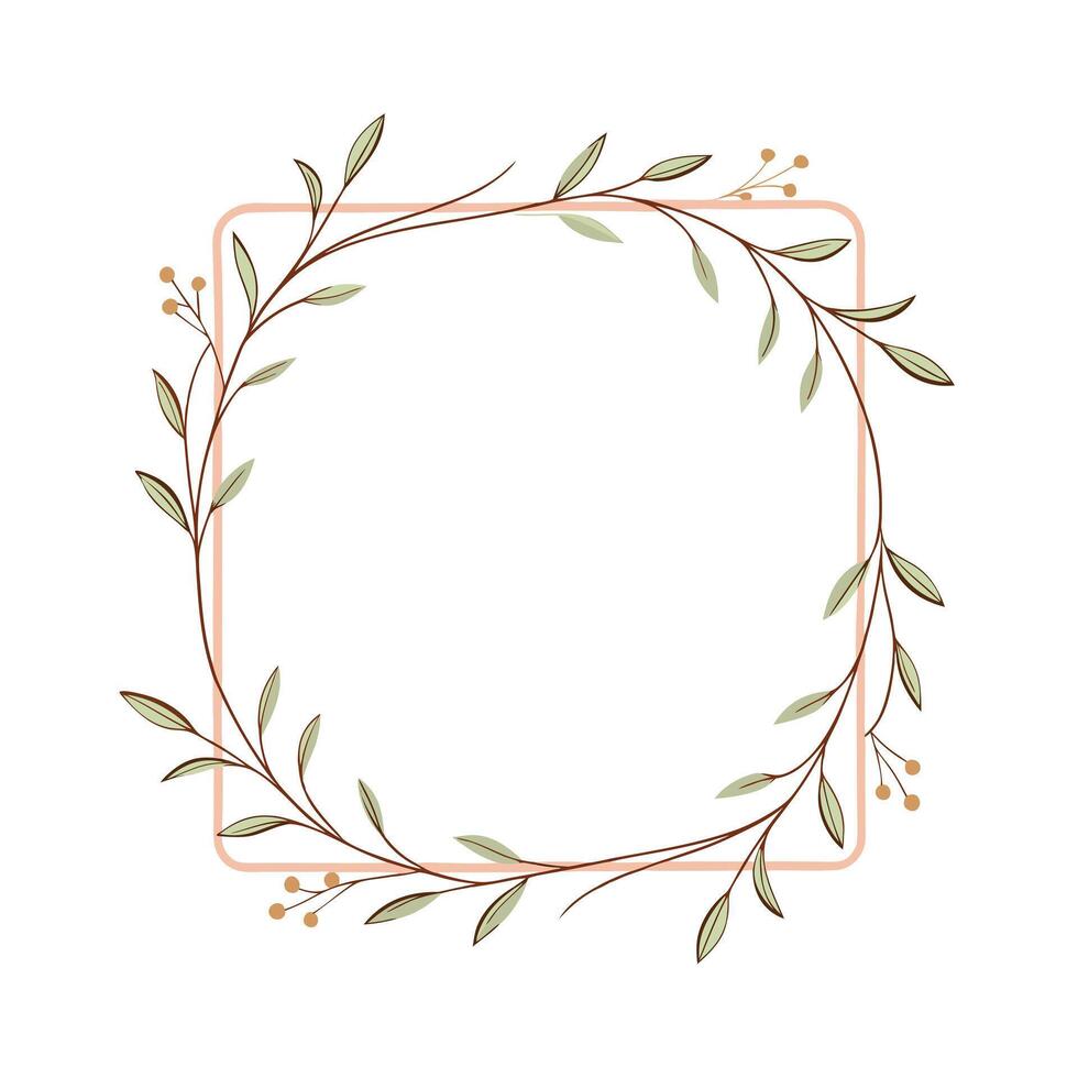 Beautiful Floral Frame Border Illustration vector