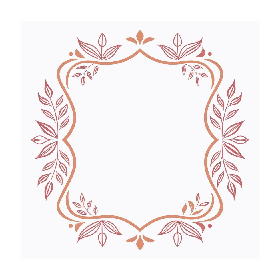 Beautiful Floral Frame Border Illustration vector