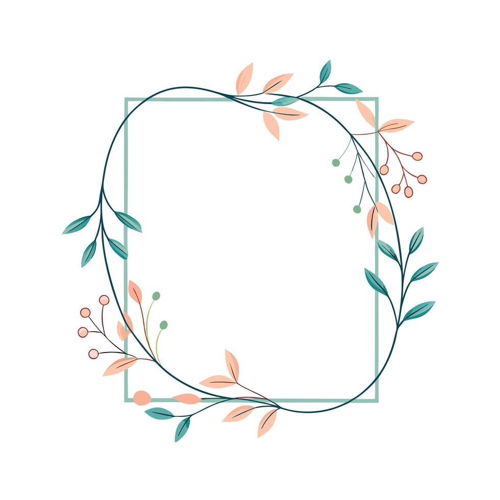 Beautiful Floral Frame Border Illustration vector