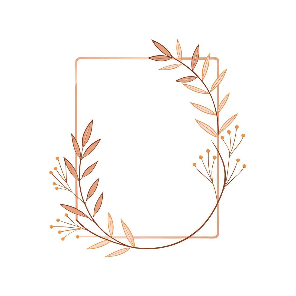 Beautiful Floral Frame Border Illustration vector