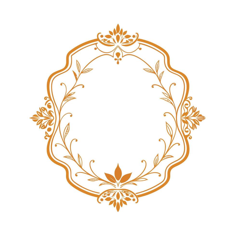 Beautiful Floral Frame Border Illustration vector