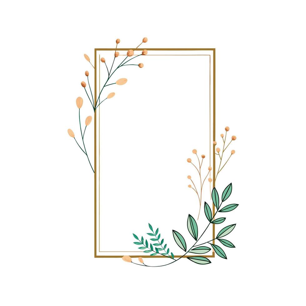 Beautiful Floral Frame Border Illustration vector
