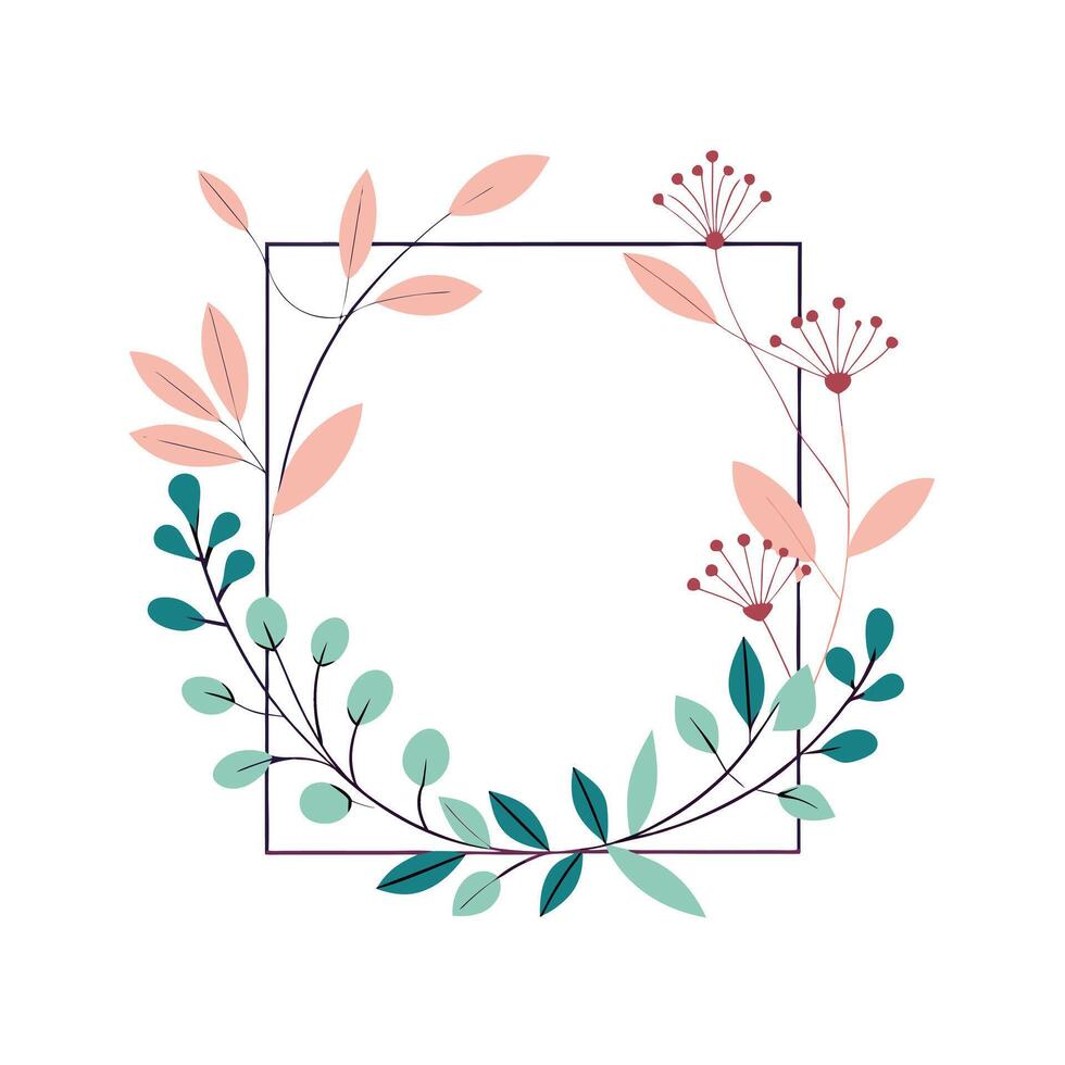 Beautiful Floral Frame Border Illustration vector