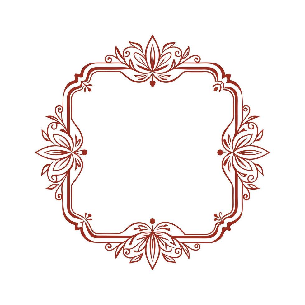 Beautiful Floral Frame Border Illustration vector