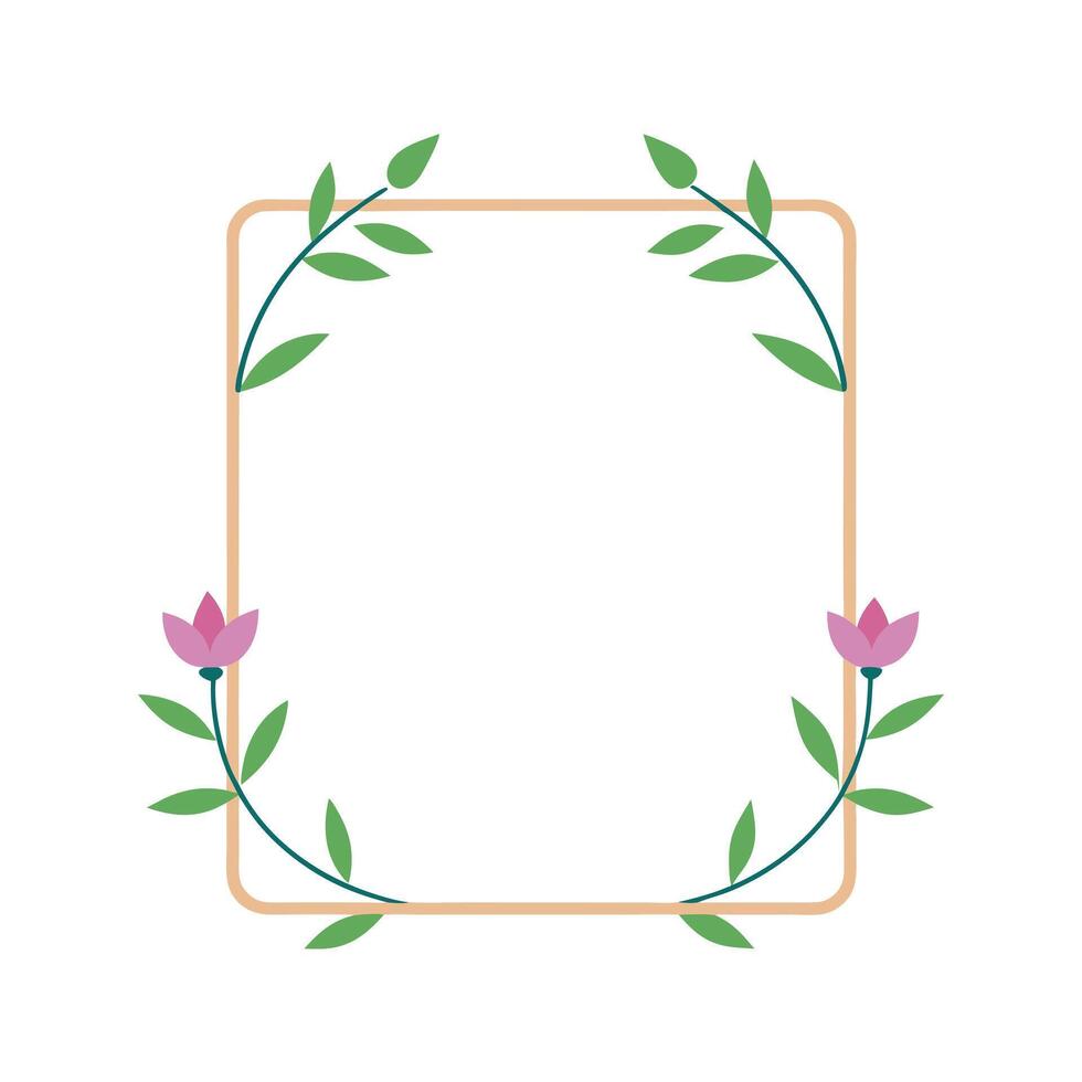 Beautiful Floral Frame Border Illustration vector